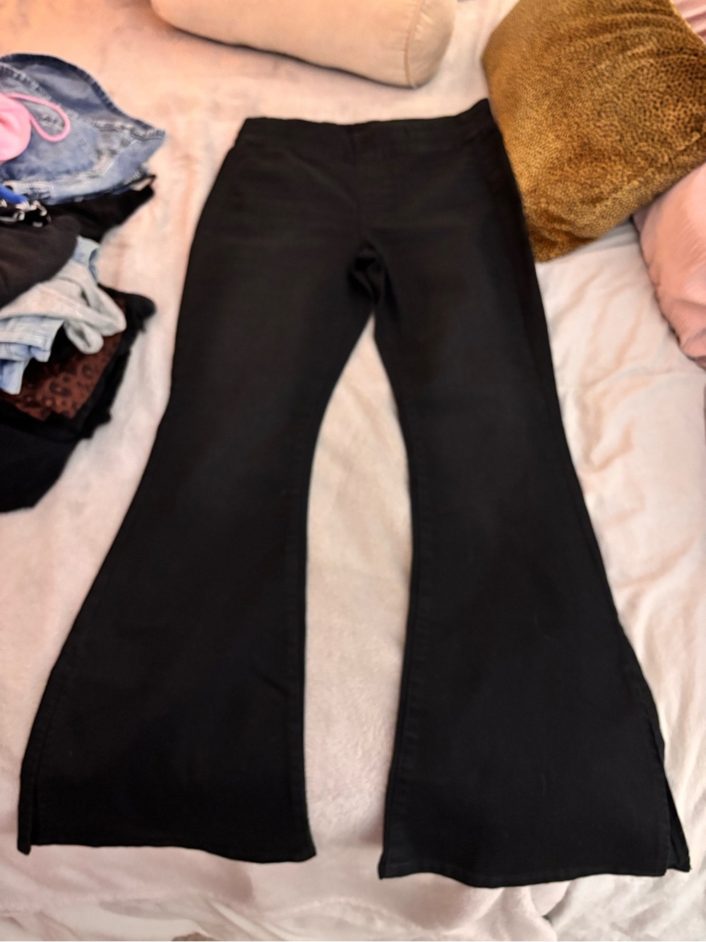 Black Flared Women's Pants - Classic Stretch Fit